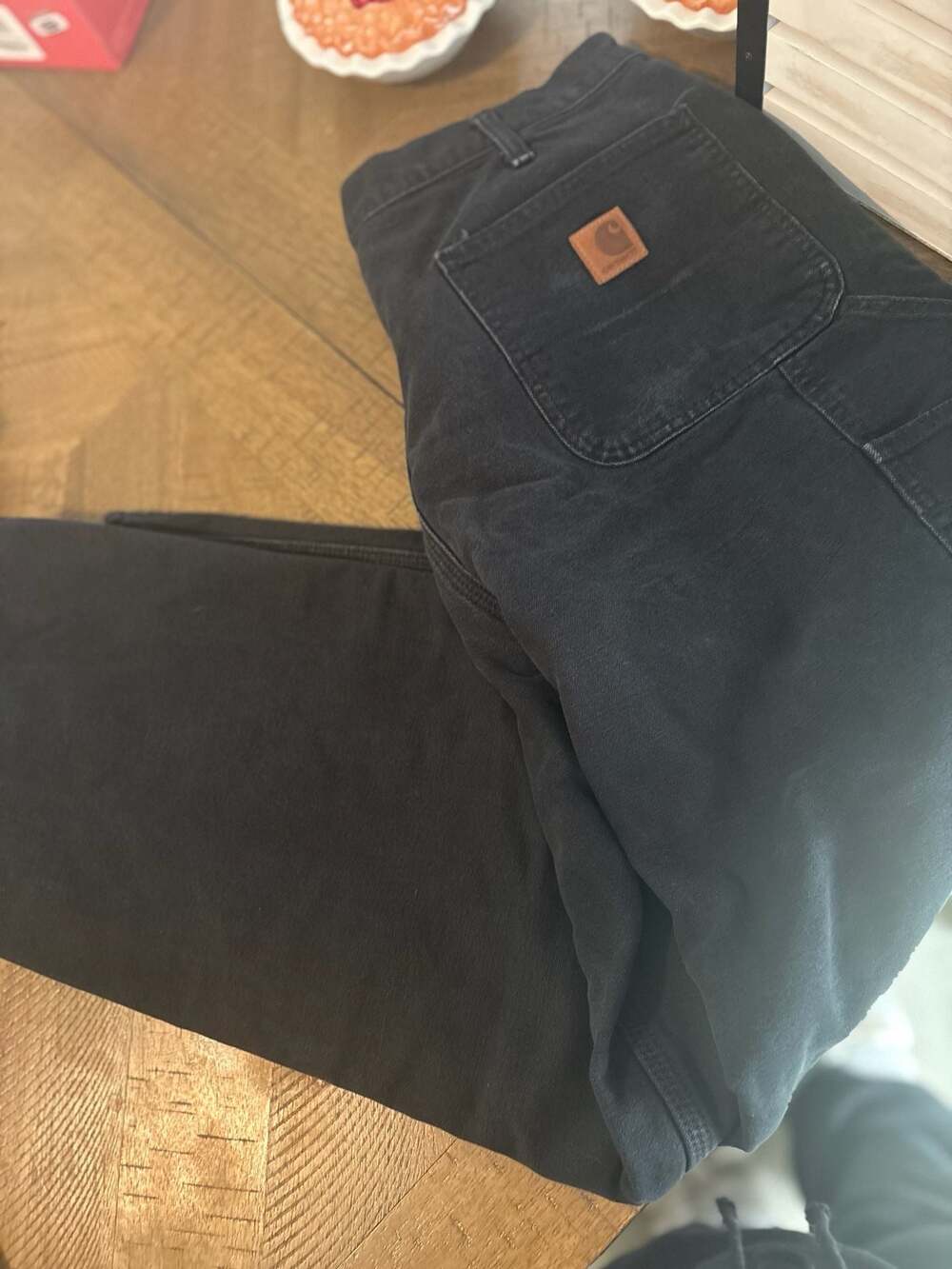 Carhartt B111 BLK Flannel-Lined Loose Original Fit Work Pants